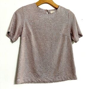 Monteau Los Angeles pink shimmer shiny bling top shirt fairy Festive Y2K EUC  S